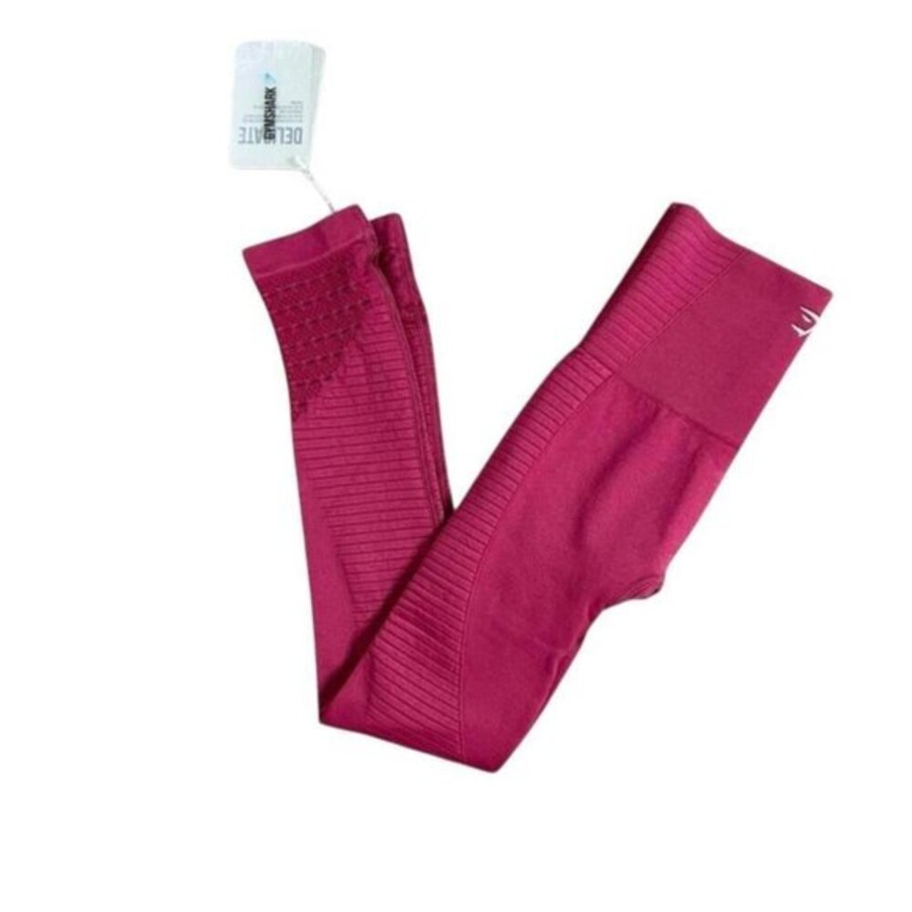 Gymshark Women's Seamless Energy High Waist Leggings XS Beet Red Gym Activewear